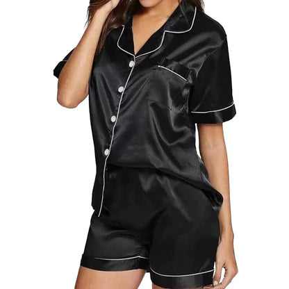 Womens Silk Satin Pajamas