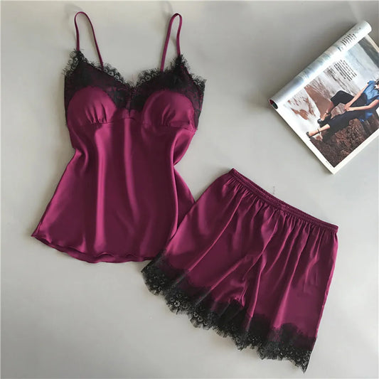 Women's Satin Pajama Set